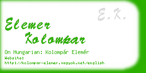 elemer kolompar business card